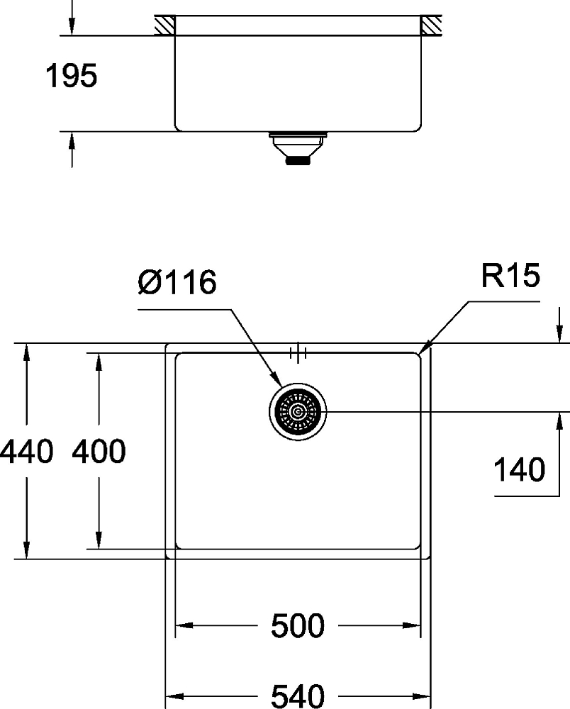 Комплект Кухонная мойка Grohe K700U 31574SD0 + Смеситель Grohe Eurocube 31395000 для кухонной мойки