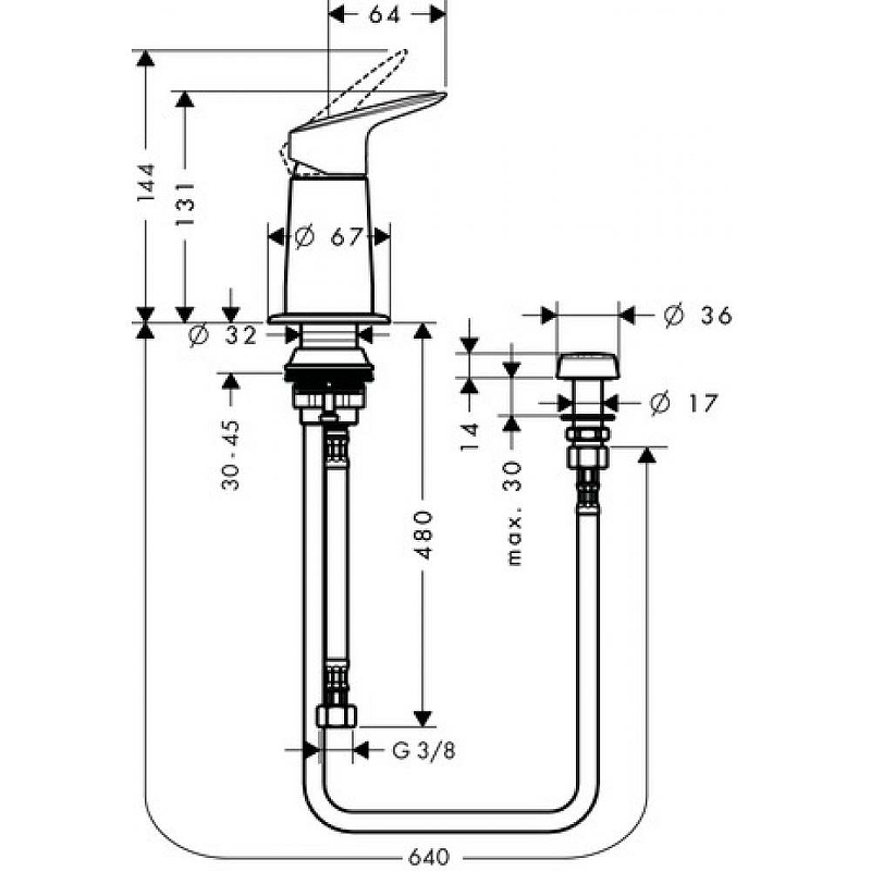 Смеситель для биде Hansgrohe Logis 71629000 хром