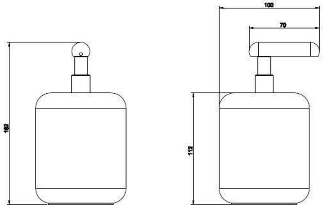 Дозатор для жидкого мыла Gessi Goccia 38038#079, белый / черный