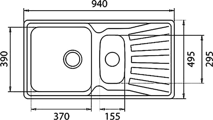 Кухонная мойка GranFest Standart GF-S940KL бежевый