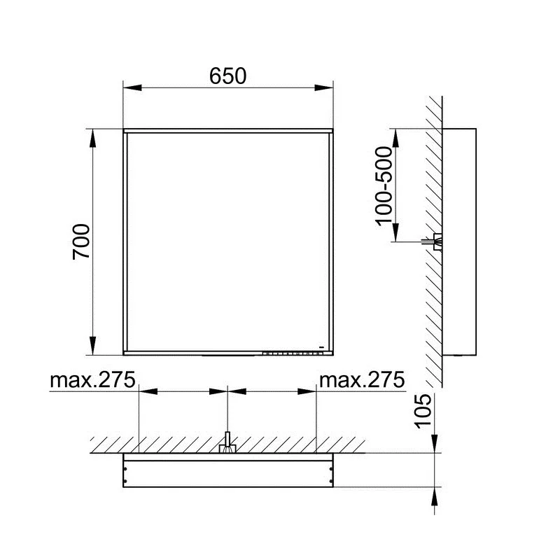 Зеркало Keuco Plan 33098302000 белый