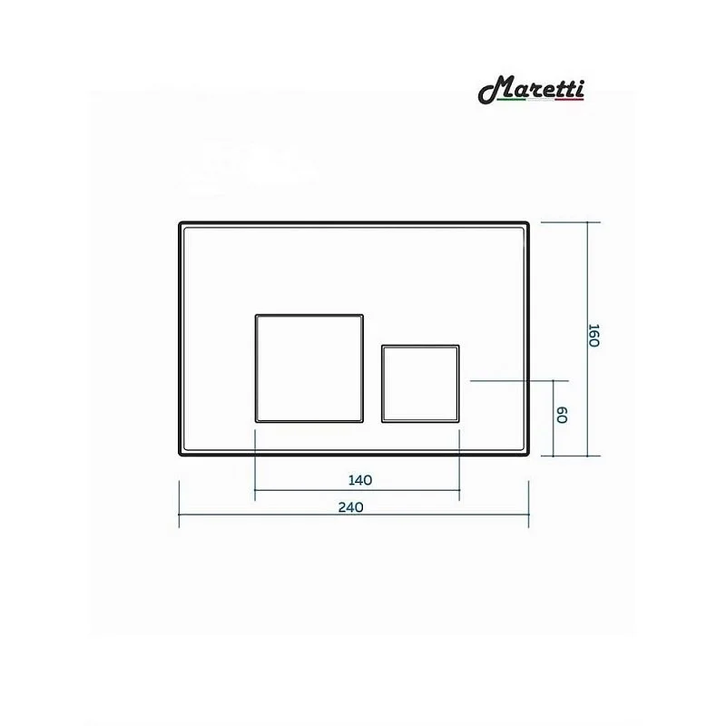 Инсталляция Maretti AC11P5211, с безободковым унитазом Calabria CA10PBM29-844, крышка-сиденье микролифт, клавиша Katrina AC12KA-560, черный, комплект, CA29KA56052