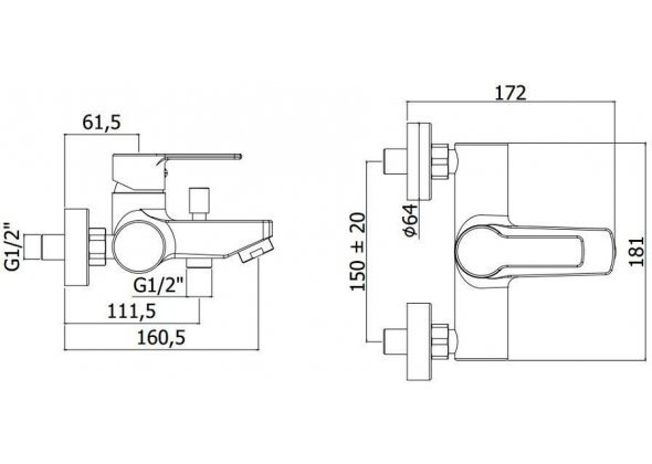 Набор смесителей Paffoni Red 00255124 3 в 1 (сет 6)