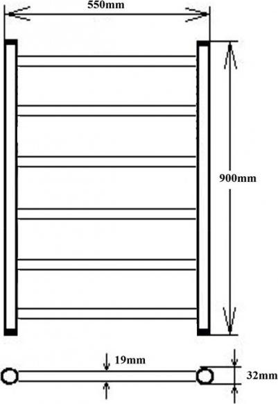 Полотенцесушитель электрический 55x90 см Zorg ZR 012 ZR 444 с полкой, бронза