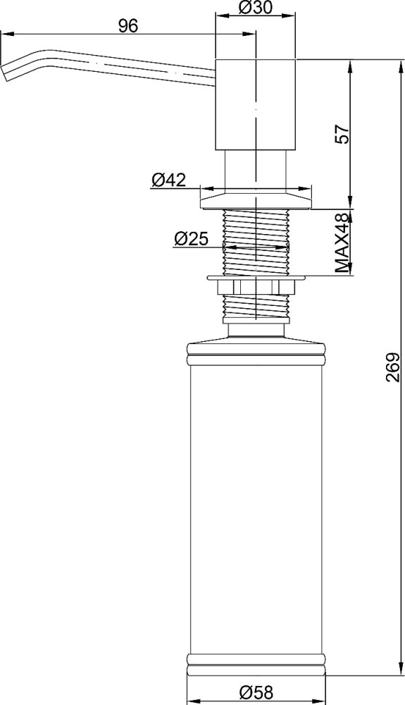 Дозатор Paulmark Rein D002-328 бежевый