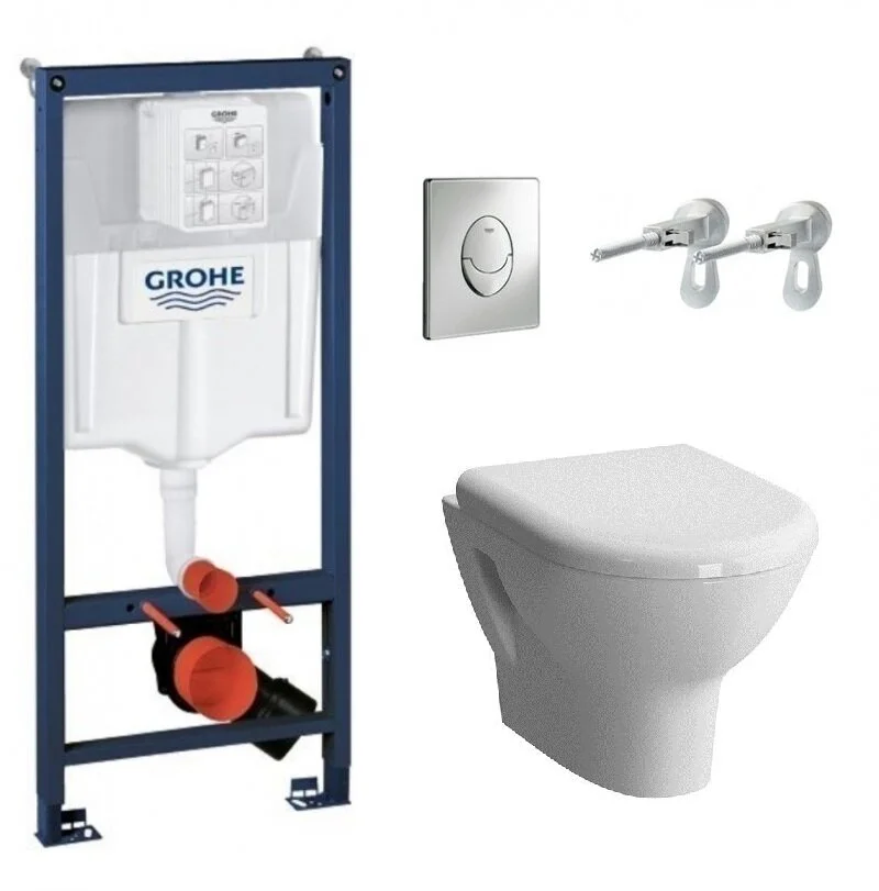 Инсталляция Grohe 38721001, с унитазом Vitra Zentrum 5785B003-0075, сиденье микролифт, комплект