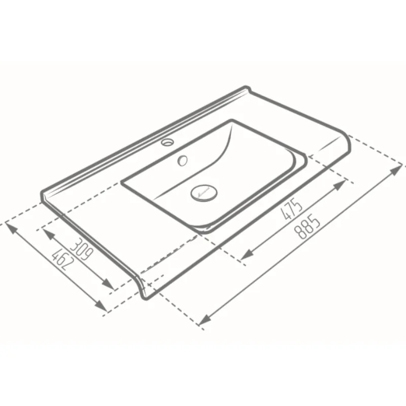 Раковина Morvarid Vista 2385790 белый