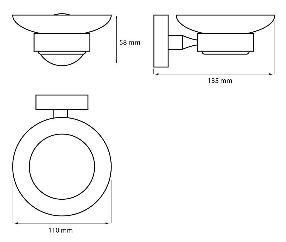 Мыльница Decor Banyo Alina A40 405 хром