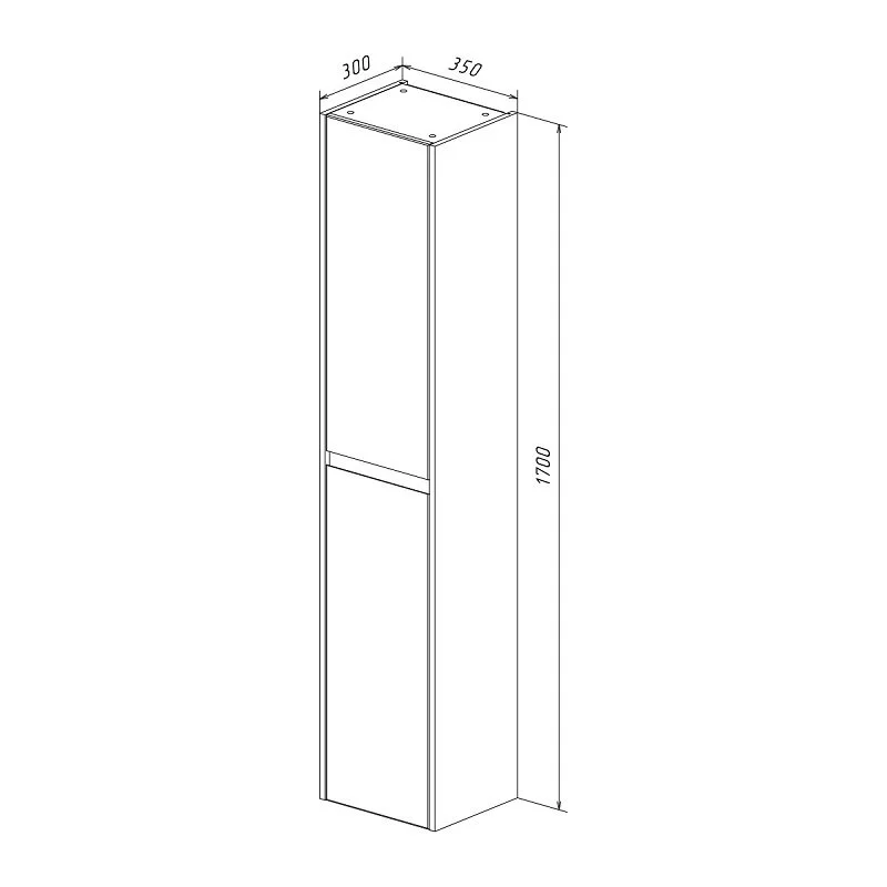 Шкаф-пенал Lemark Combi LM03C35P-Beton белый, серый