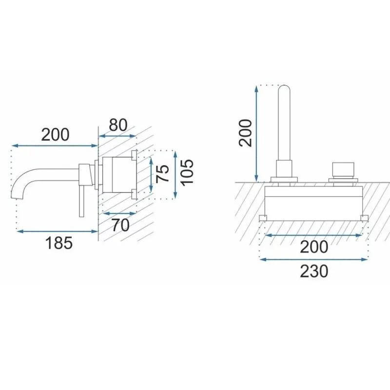 Смеситель для раковины Rea Lungo + Box REA-B4109 золото