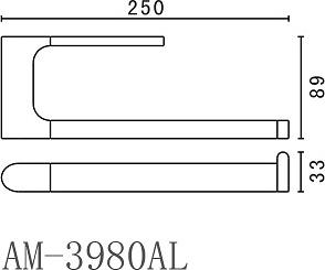 Полотенцедержатель Art&Max Platino AM-E-3980AL, хром