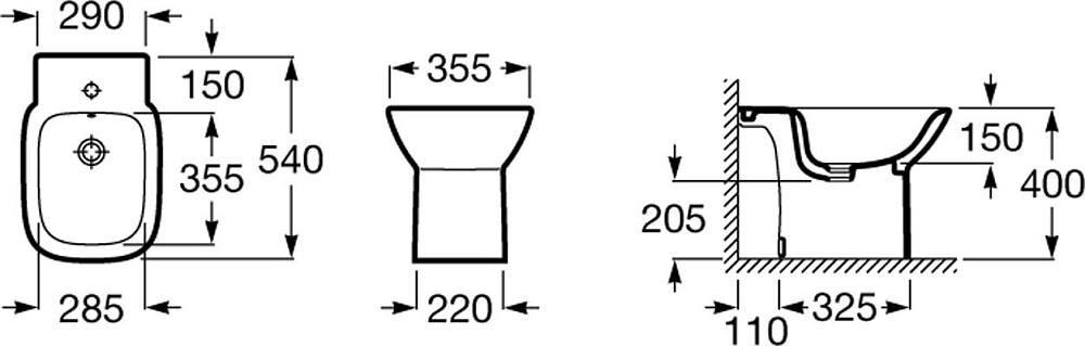 Напольное биде Roca Debba 357994000