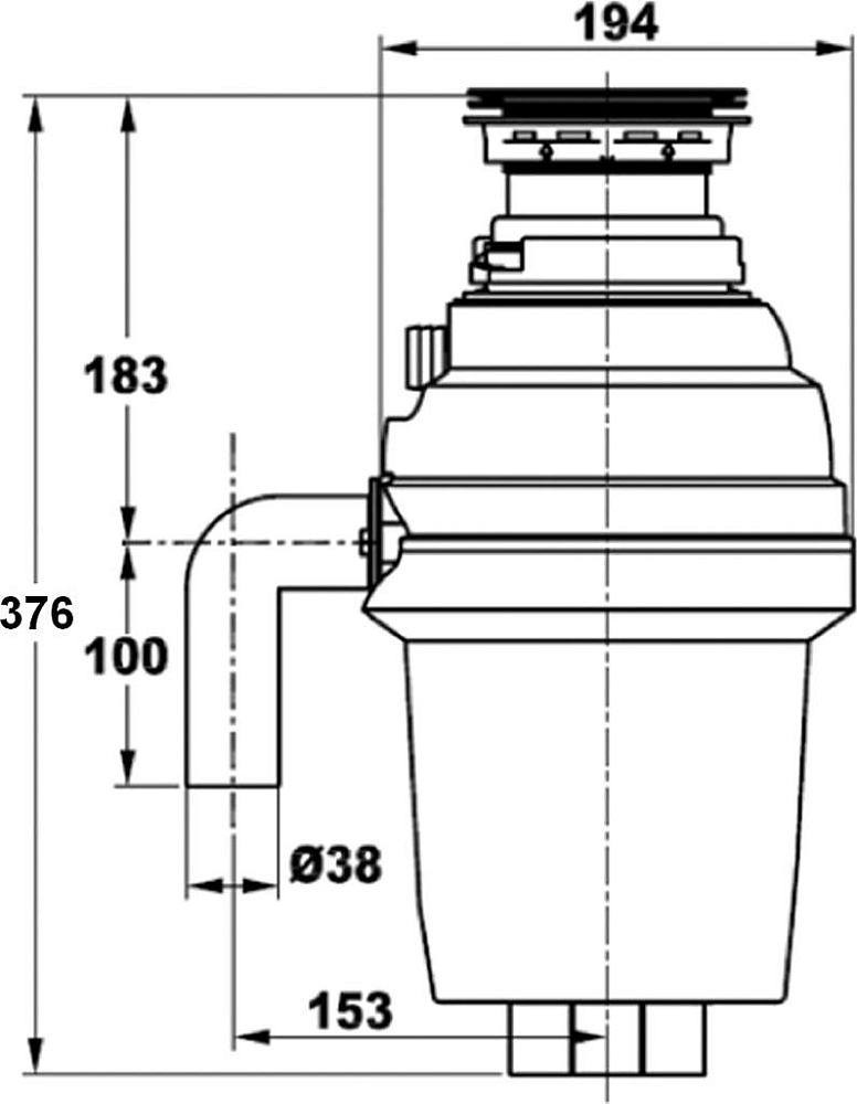 Измельчитель отходов Zorg Inox D ZR-38 D