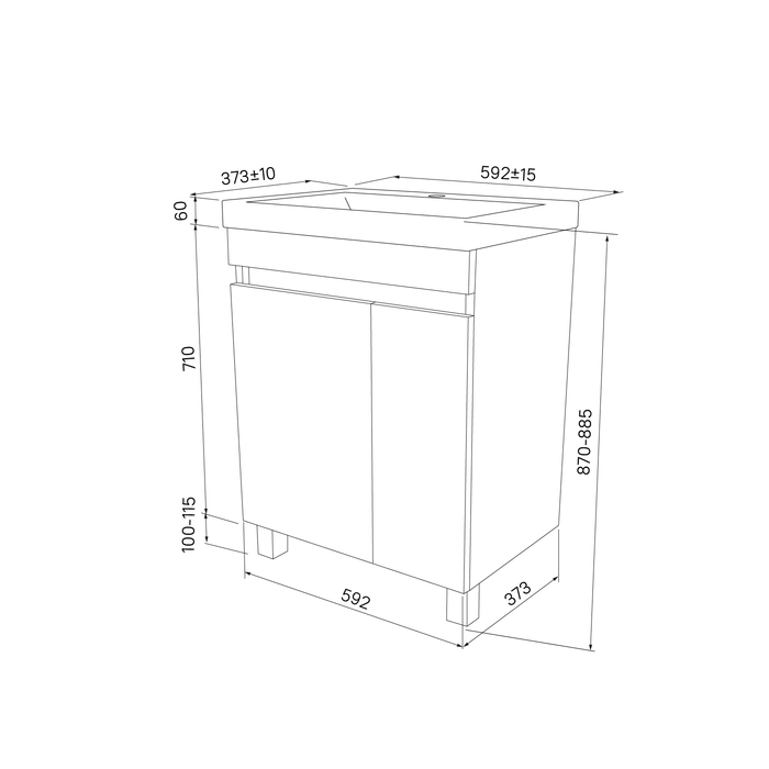 Тумба с раковиной Iddis Zodiac ZOD6CDFi95K