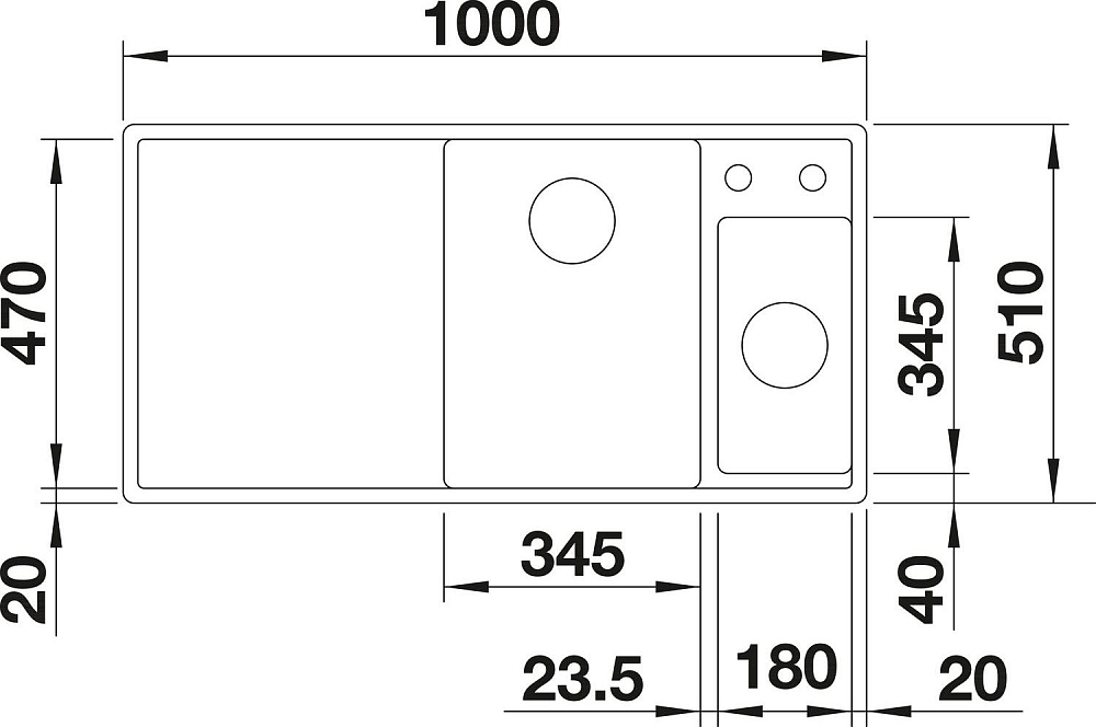 Кухонная мойка Blanco Axia III 6 S 524654 доска стекло чаша слева, тёмная скала