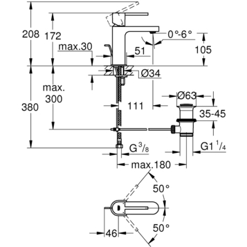 Смеситель для раковины Grohe Plus 32612003