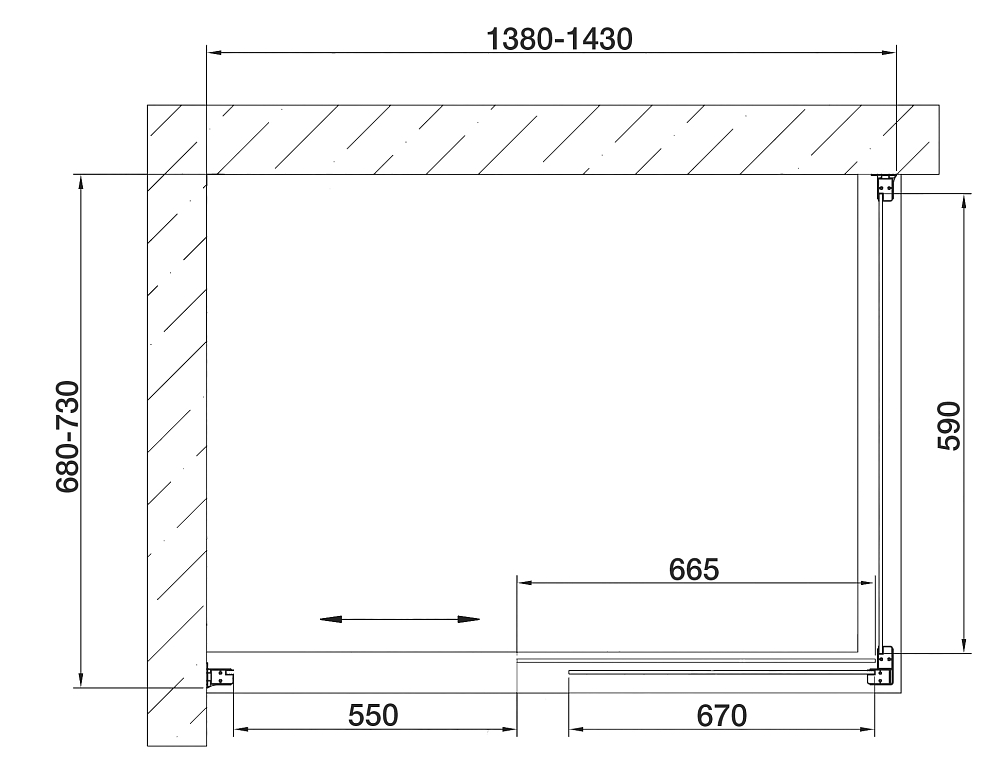 Душевой уголок Vegas Glass ZP+ZPV 140*70 07 10 профиль матовый хром, стекло сатин