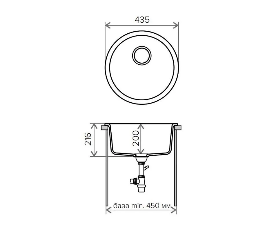 Кухонная мойка Tolero R-104 №701 (Серый) серый