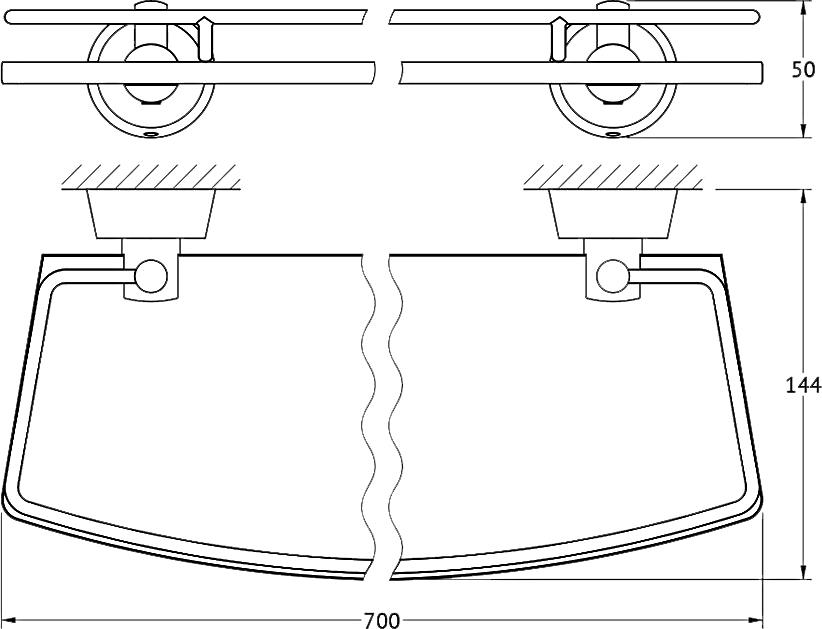 Полка FBS Vizovice VIZ 017 70 см