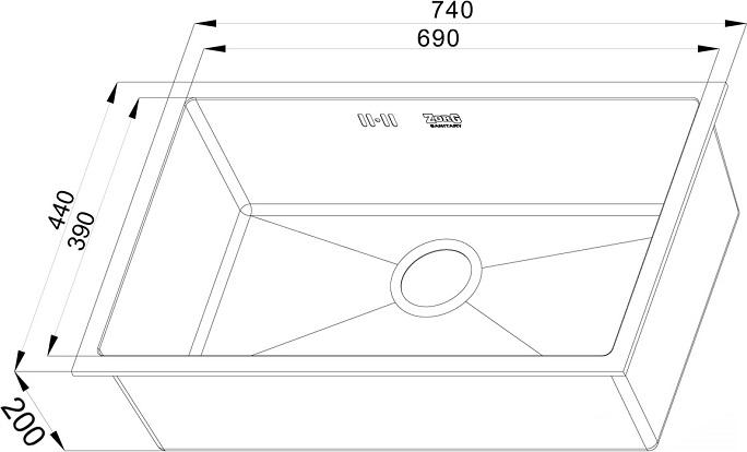 Кухонная мойка Zorg Inox Pvd SZR-7444 bronze