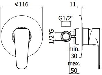 Смеситель для душа Paffoni Sly SY010CR хром