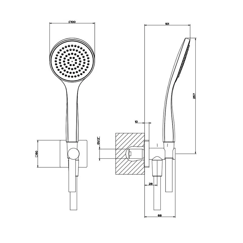 Душевой гарнитур Gessi Emporio Shower 47323/149 серый