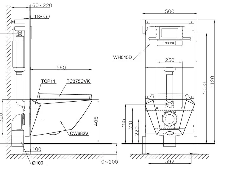 Подвесной унитаз Toto Jewelhex CW682E, безободковый