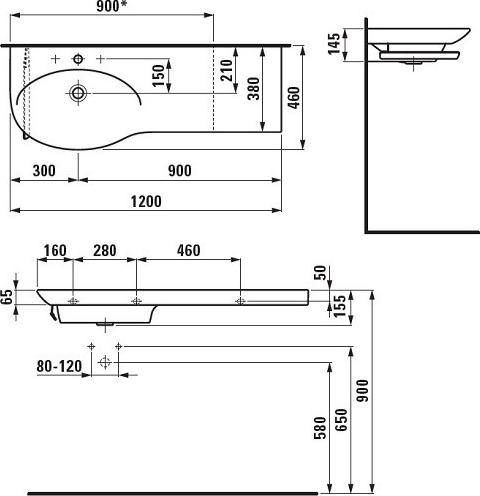 Мебель для ванной Laufen Palace New 4.0162.2.075.463.1 белый матовый