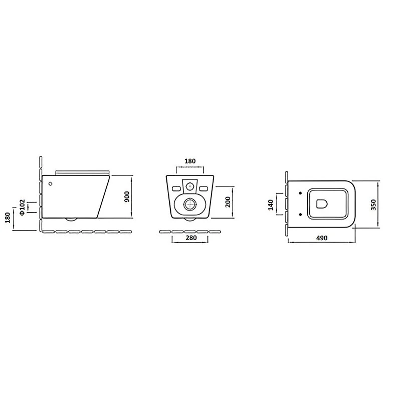 Подвесной унитаз Ceruttispa Maiella Aria CT9163 MB безободковый, сиденье с микролифтом, черный матовый