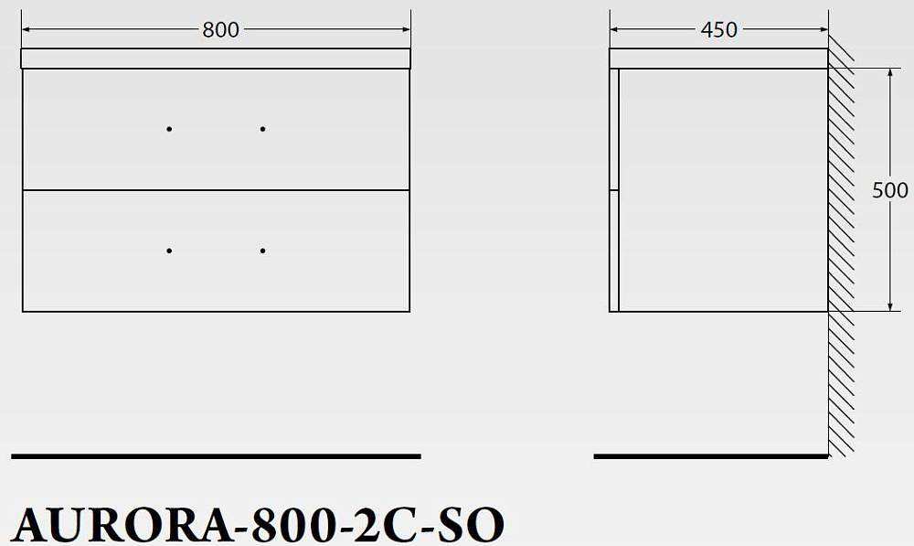 Тумба для комплекта Belbagno Aurora-800-2C-SO-RGB