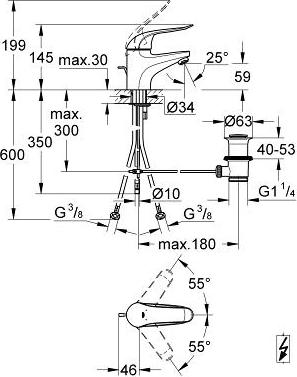 Смеситель для раковины Grohe Euroeco Special 32764000