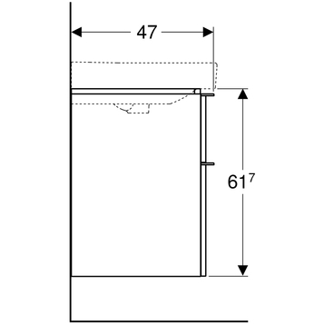 Тумба с раковиной Geberit Smyle Square 90 500.251.01.1+ 500.354.JK.1, темно-серый матовый