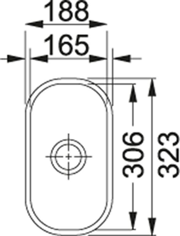 Кухонная мойка 19 см Franke Armonia AMX 110-16 3,5" 122.0018.093, нержавеющая сталь