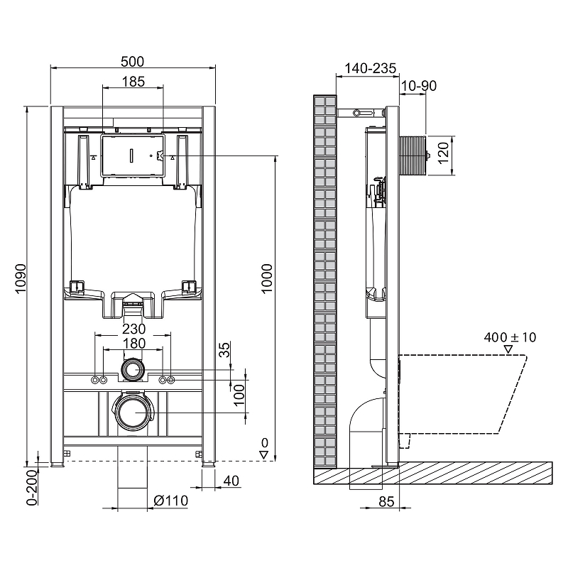 Комплект унитаза с инсталляцией BelBagno Onda BB066CHR/BB870SC/BB002-80/BB005-PR-CHROME с сиденьем микролифт и клавишей смыва хром глянец