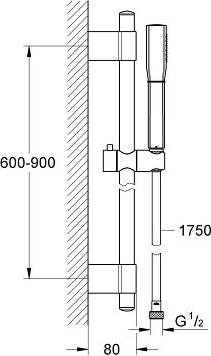 Душевой гарнитур Grohe Grandera 26038IG0