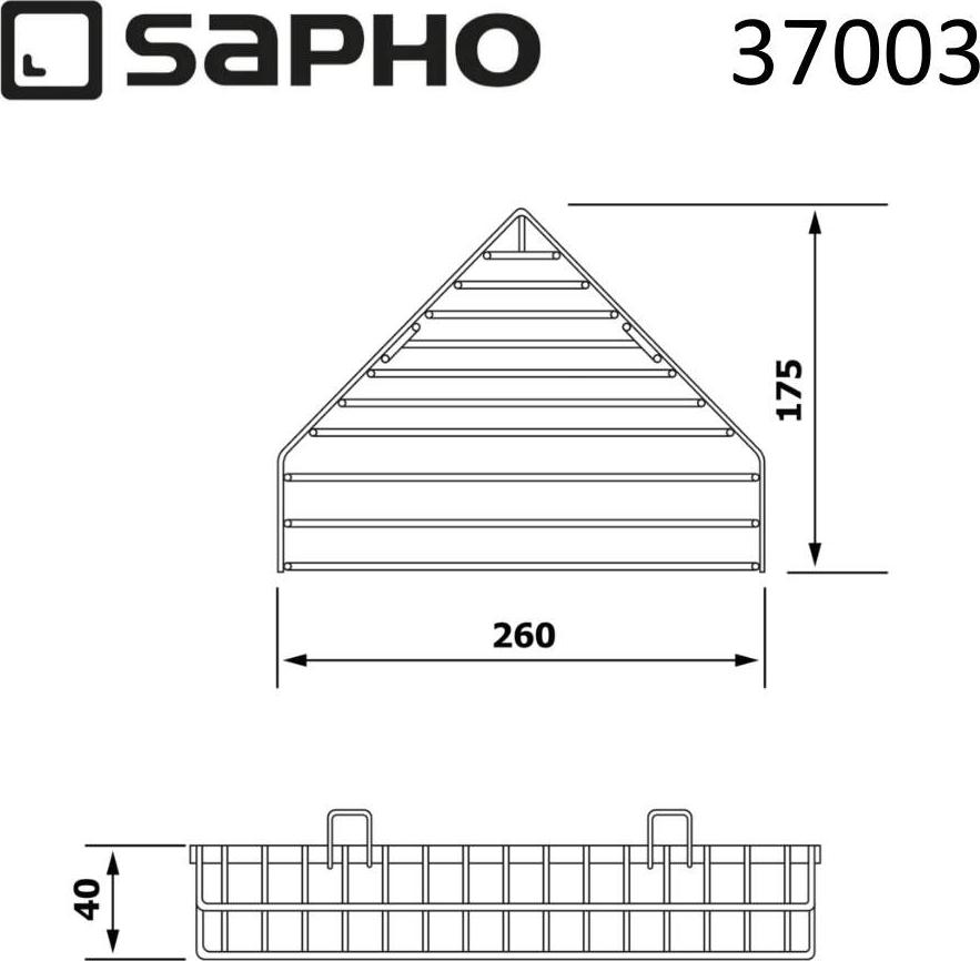 Мыльница угловая Sapho Chrom Line 37003, хром