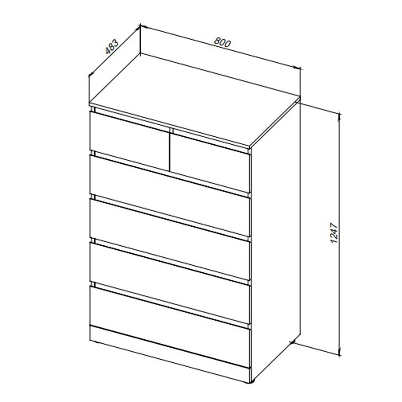 Комод Aquanet Сканди 302545 бежевый