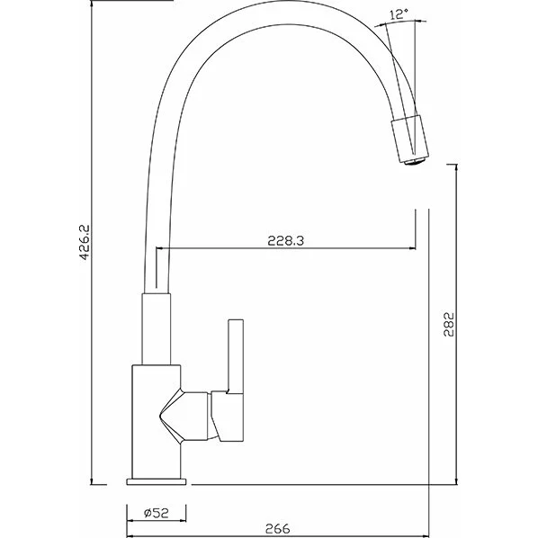 Смеситель для кухни Argo Standart 35-10L KLIO orange оранжевый, хром