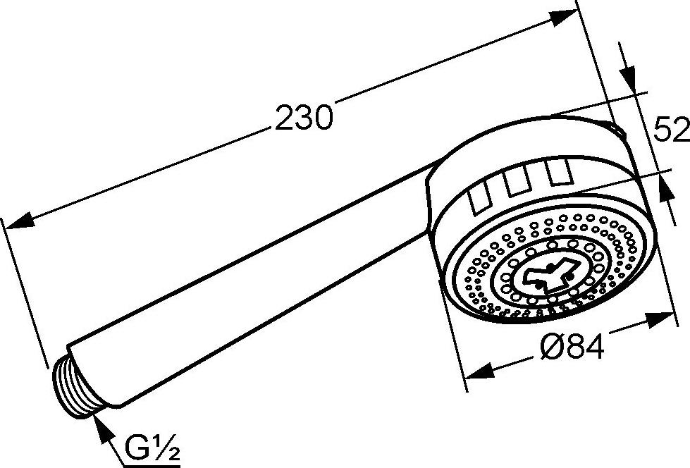 Душевая лейка Kludi Zenta 6080005-00, хром