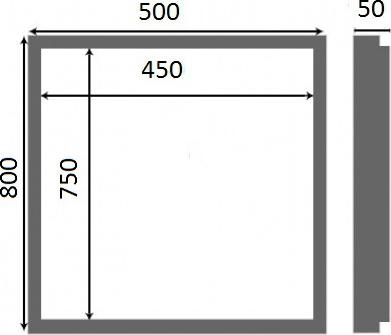 Настенный люк Люкер AL-KR 80х50