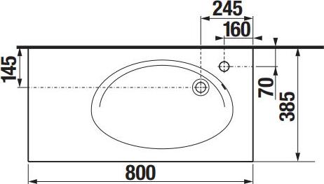 Раковина 80 см Roca Etna 32700A000