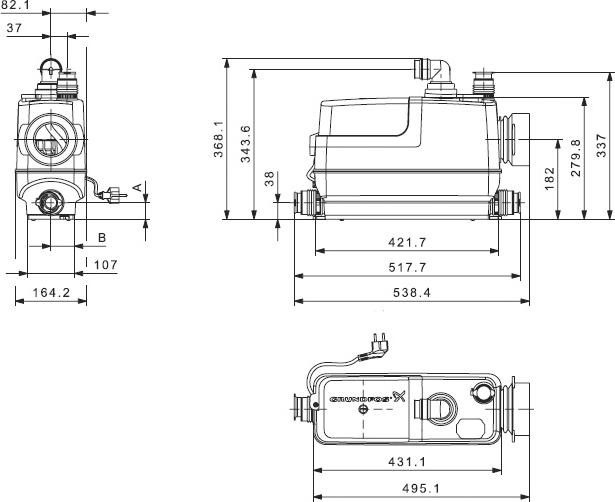 Канализационный насос Grundfos Sololift2 CWC-3