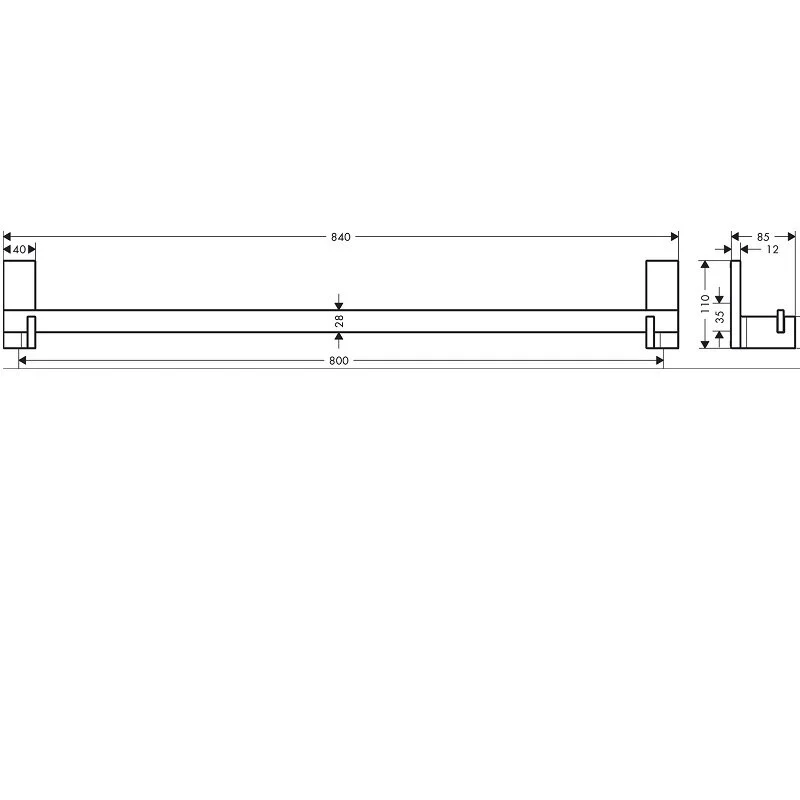 Полотенцедержатель Axor Universal Rectangular 42683310 золото