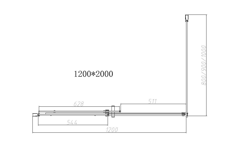 Душевой уголок Vincea Dice VSR-4D8012CLB 120x80, черный, стекло прозрачное