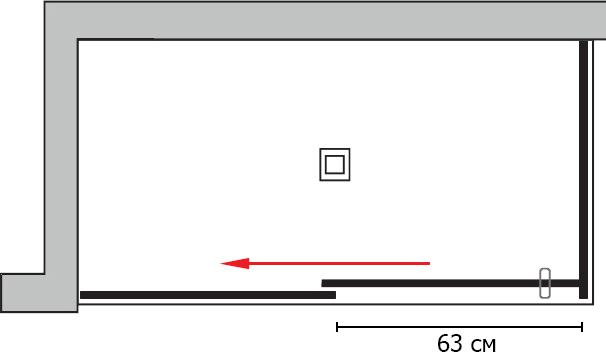 Душевой уголок GuteWetter Slide Rectan GK-863A левая 140x70 см, стекло бесцветное, профиль хром