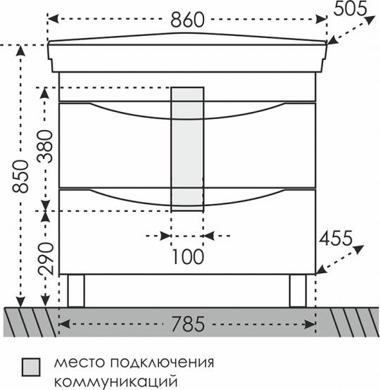 Тумба под раковину СаНта Сатурн 85 700198, белый