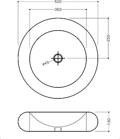 Раковина 47 см Jaquar Fusion FSS-WHT-29901