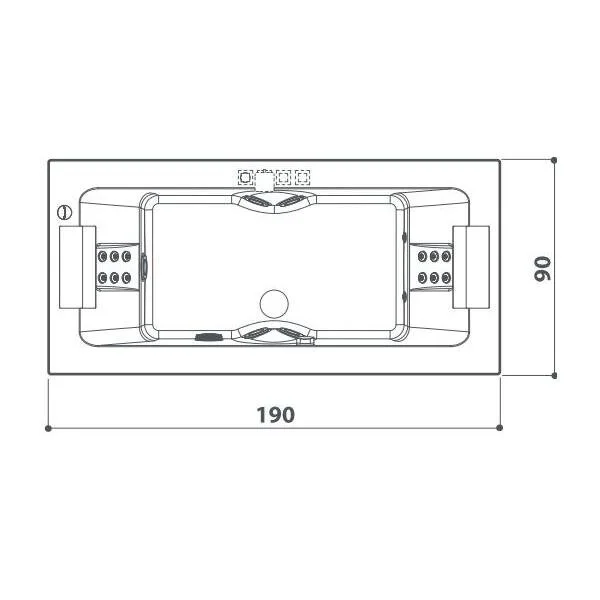 Акриловая ванна Jacuzzi Sharp 9Q43-951A Sx белый