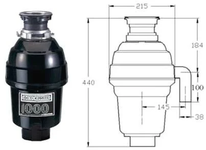 Измельчитель отходов Bone Crusher BC1000-AS черный