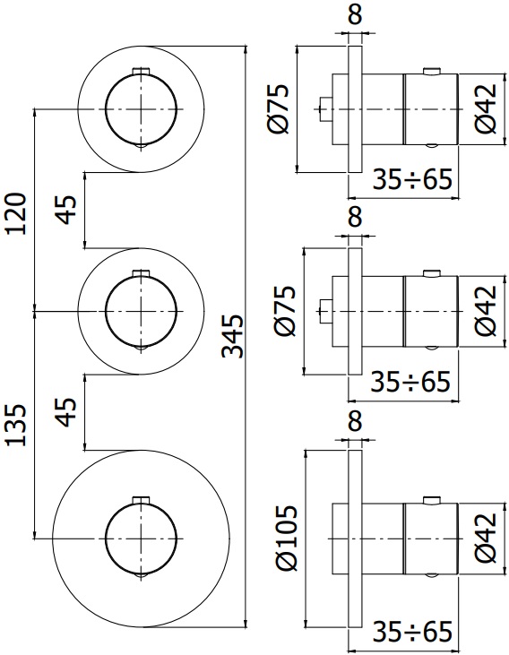 Смеситель для ванны с душем Paffoni Modular Box MDE018BO белый